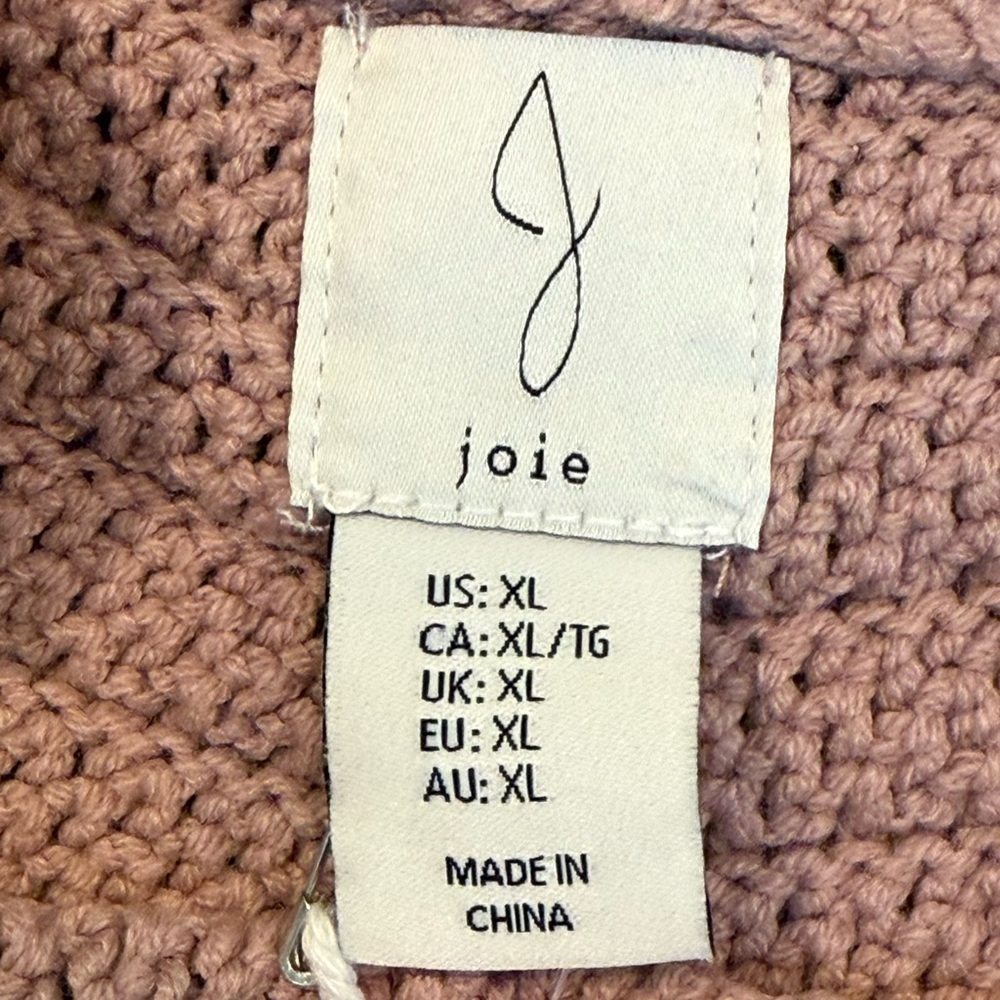 NWT Joie Crochet Cropped Tank Rose Pink Size XL - Picture 3 of 8